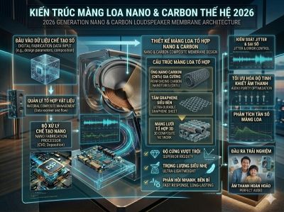 Vật liệu Nano &amp; Carbon trong Audio 2026: Tương lai của m&agrave;ng loa si&ecirc;u bền | MyAI Lab