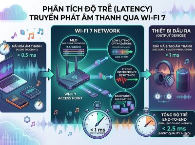 Wi-Fi 7 v&agrave; Zero-Latency Audio: T&aacute;i định nghĩa hạ tầng truyền dẫn trong Smart Home Ecosystem 2026