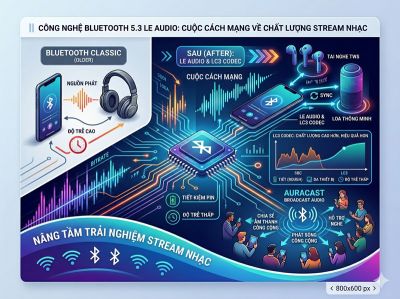Bluetooth 5.3 LE Audio &amp; LC3 Codec: Bước ngoặt Streaming 2026 | MyAI Lab