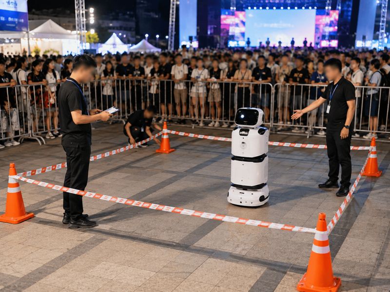 V&ugrave;ng vận h&agrave;nh an to&agrave;n cho robot tại sự kiện